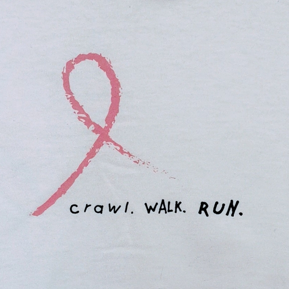 MILK FACTORY DESIGNS | Pink Ribbon Tee | crawl. WALK. RUN. - Picture 2 of 9